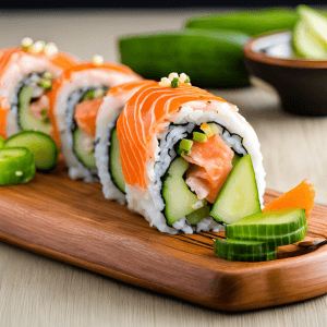 SALMON ROLL Cheese-concombre x6